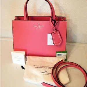 Kate Spade Sam Satchel in flamingo pink